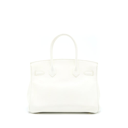 HERMES BIRKIN 30 CLEMENCE BLANC GHW