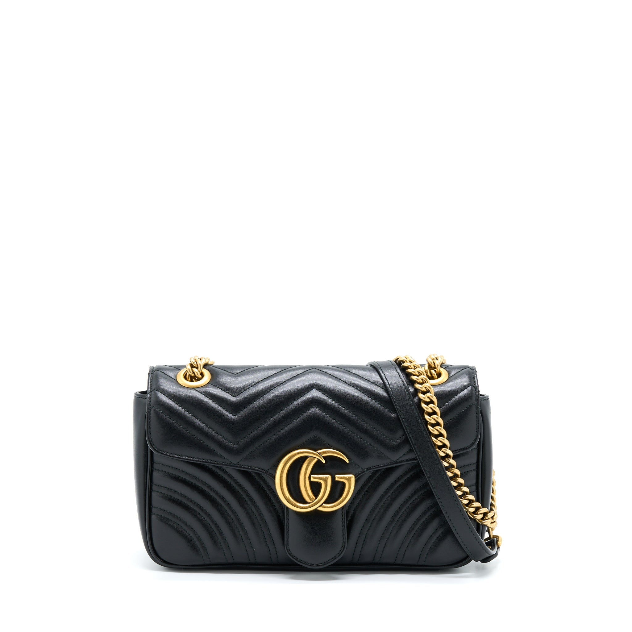 GUCCI SMALL MARMONT BLACK GHW