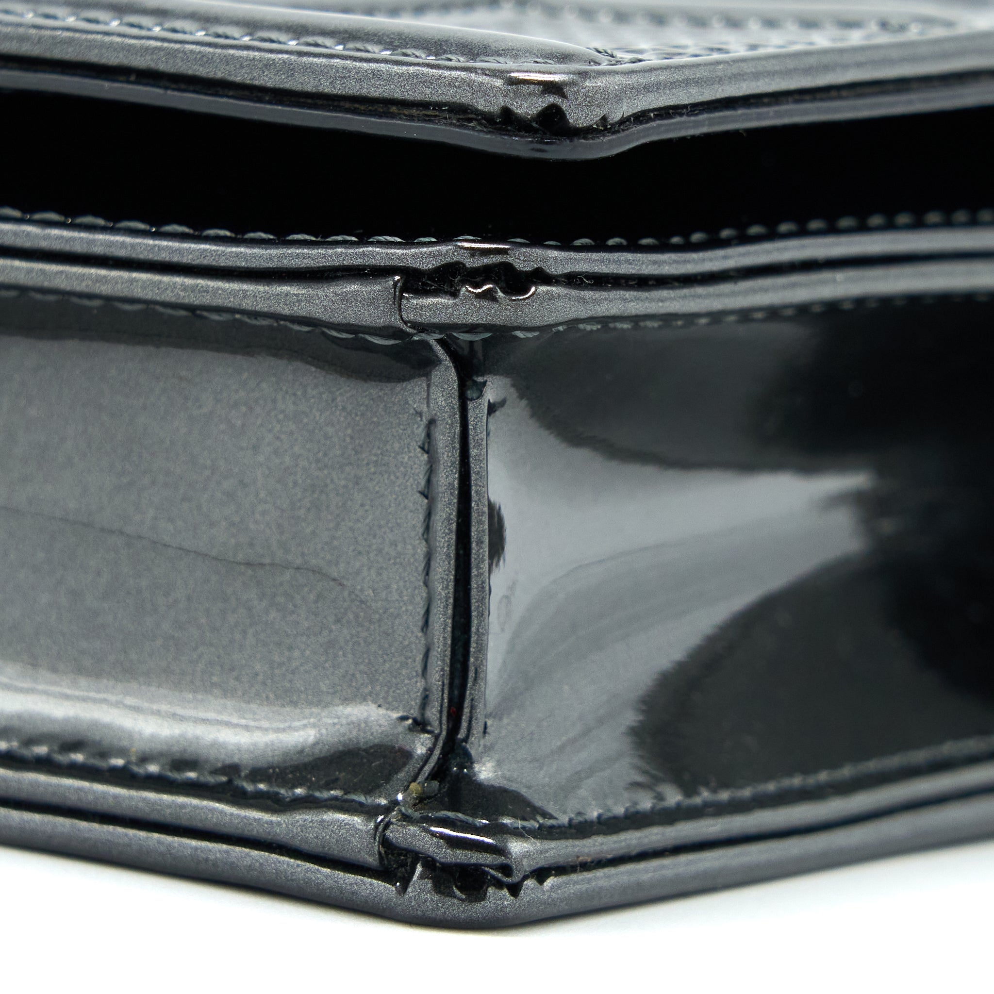 DIOR DIORAMA WALLET ON CHAIN METALLIC GREY GHW