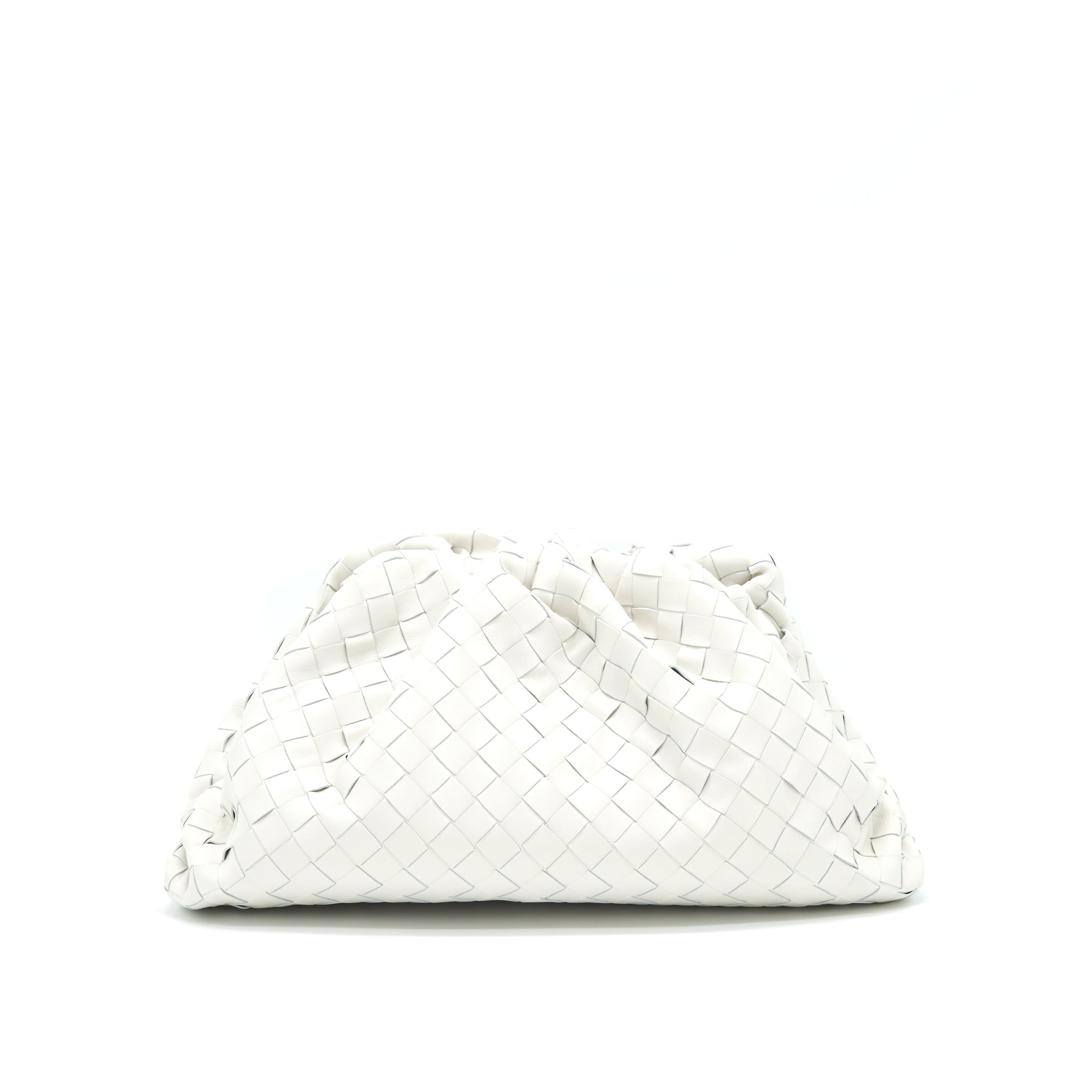 BOTTEGA VENETA INTRECCIATO POUCH IN WHITE