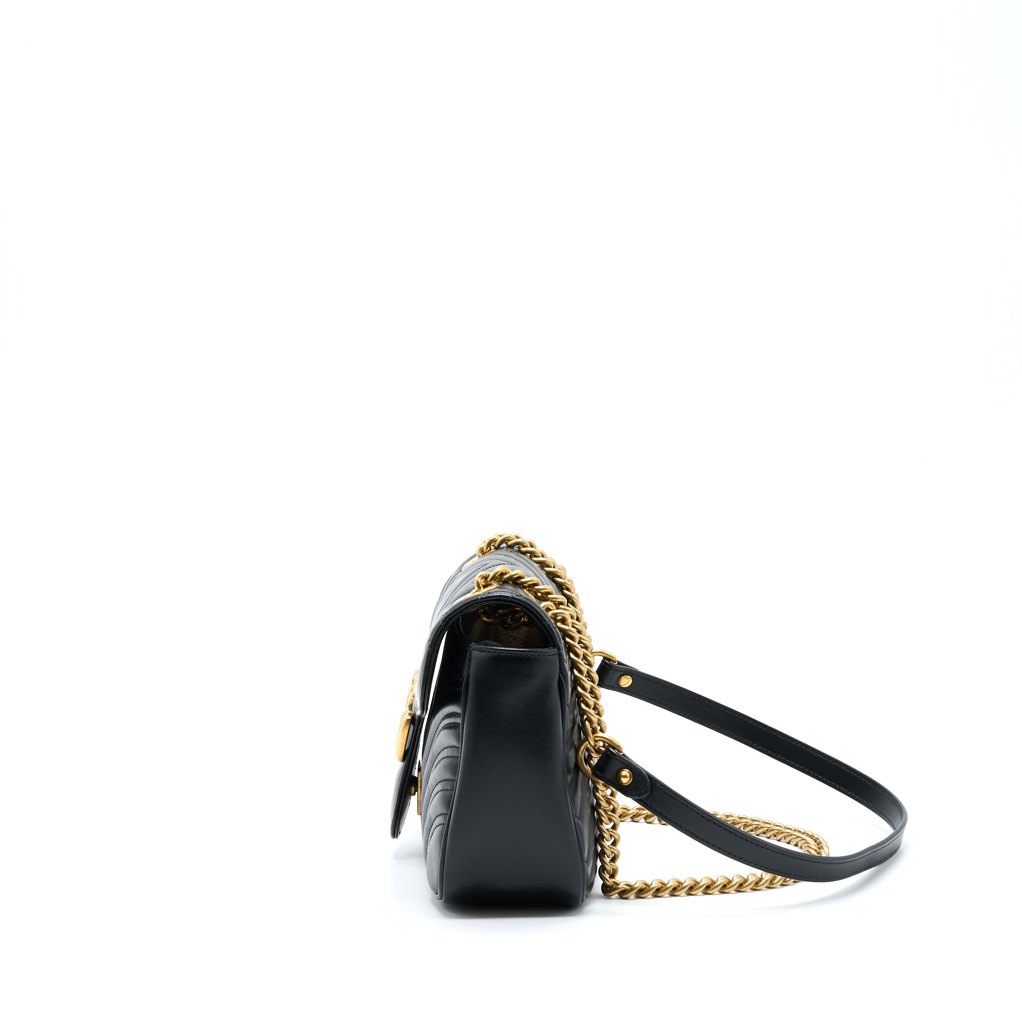 GUCCI SMALL MARMONT BLACK GHW