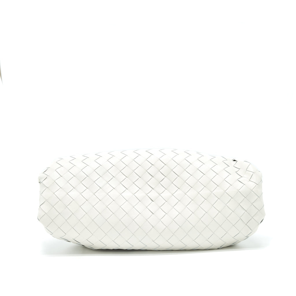 BOTTEGA VENETA INTRECCIATO POUCH IN WHITE