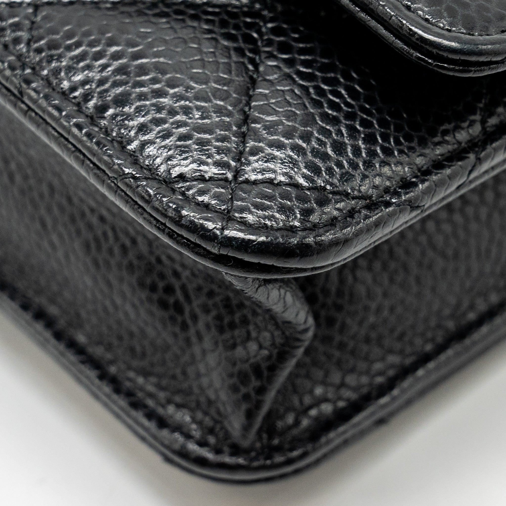 CHANEL CLASSIC WALLET ON CHAIN CAVIAR BLACK SHW