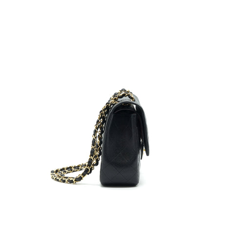 CHANEL CLASSIC JUMBO DOUBLE FLAP BAG BLACK CAVIER GHW