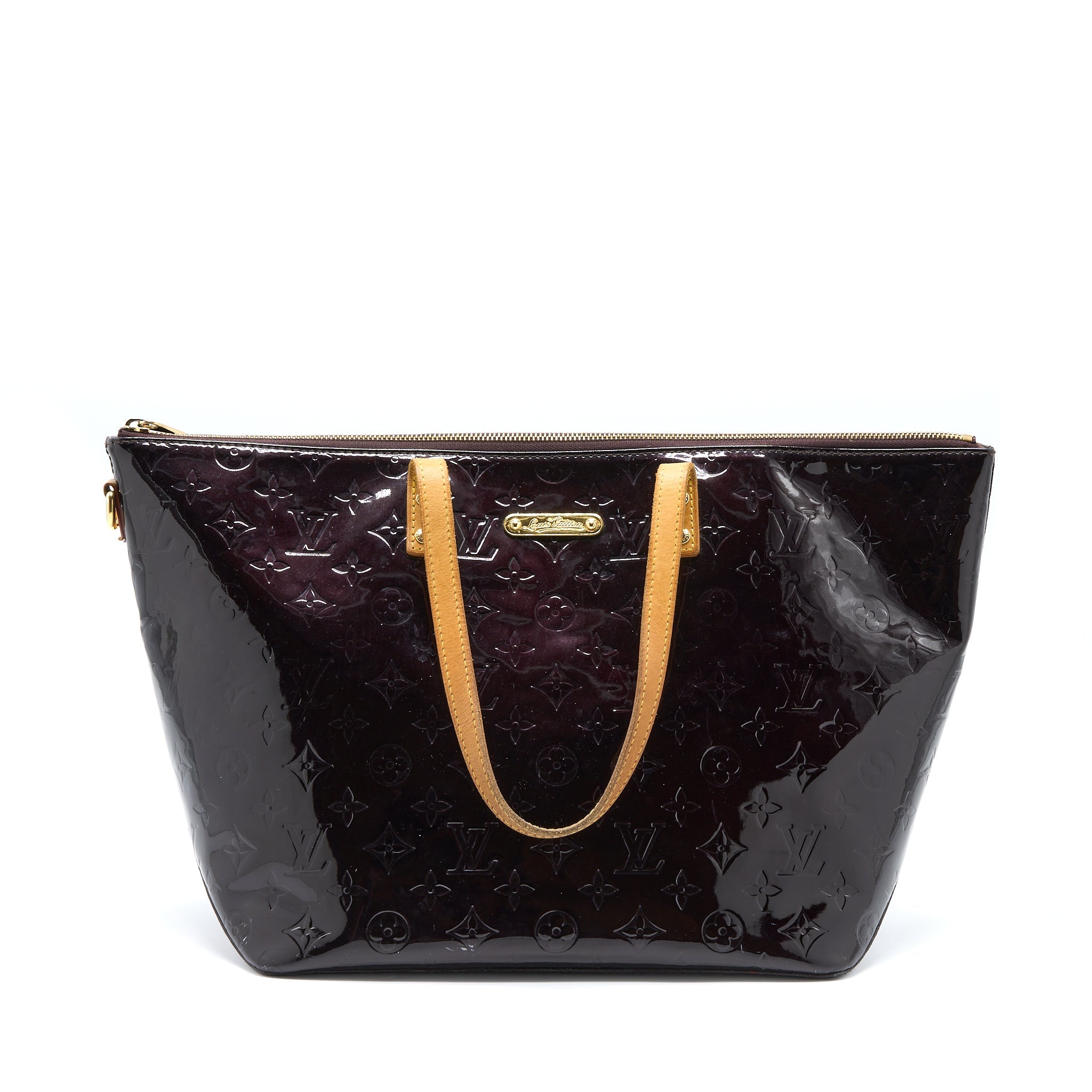 LOUIS VUITTON VERNIS BELLEVUE GM BAG PATENT AMARANTE GHW