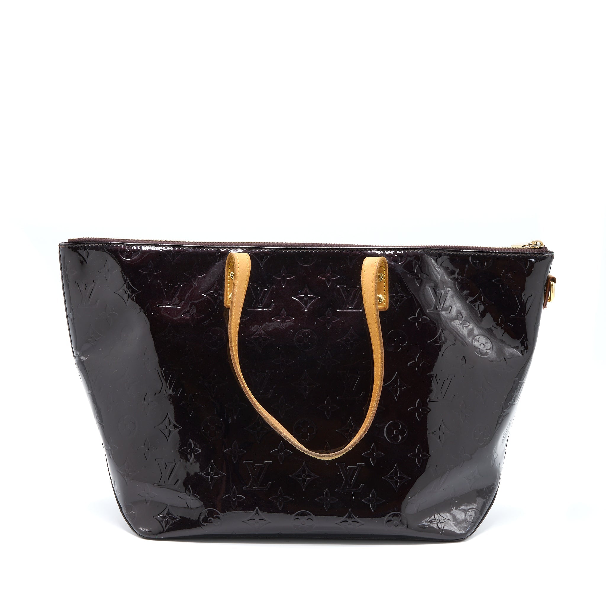 LOUIS VUITTON VERNIS BELLEVUE GM BAG PATENT AMARANTE GHW