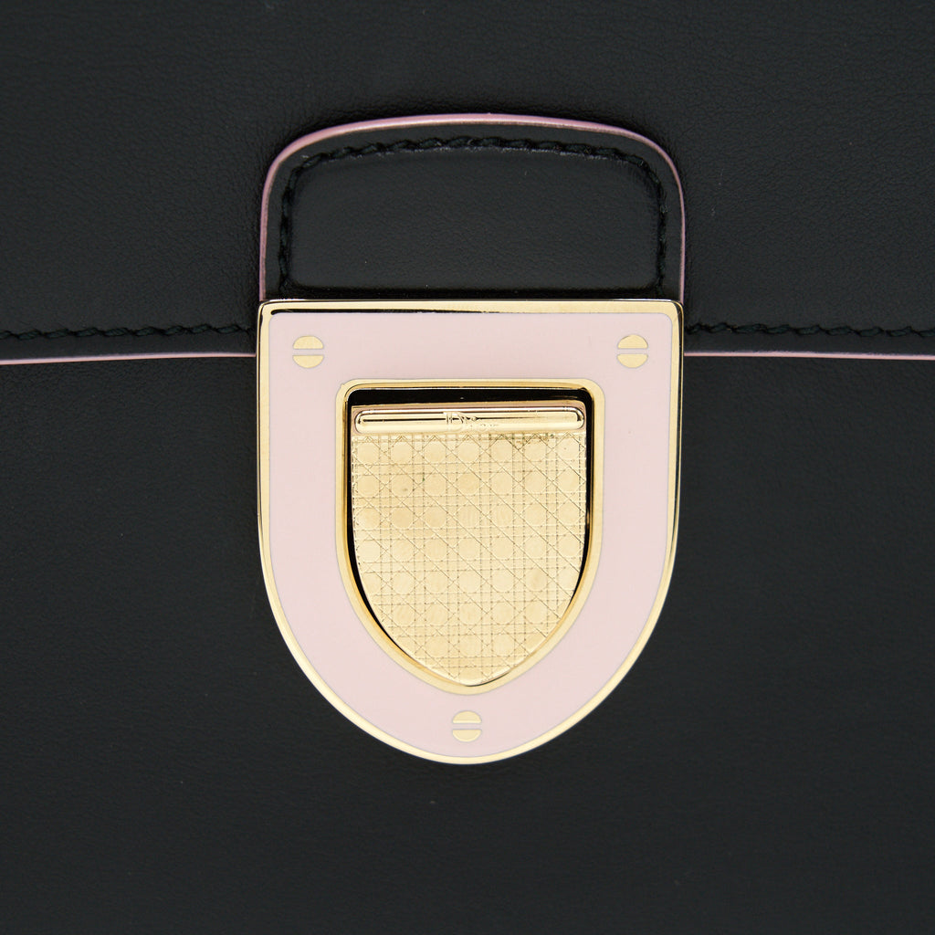 DIOR DIOREVER CLUTCH WITH STRAP PINK AND BLACK LGHW