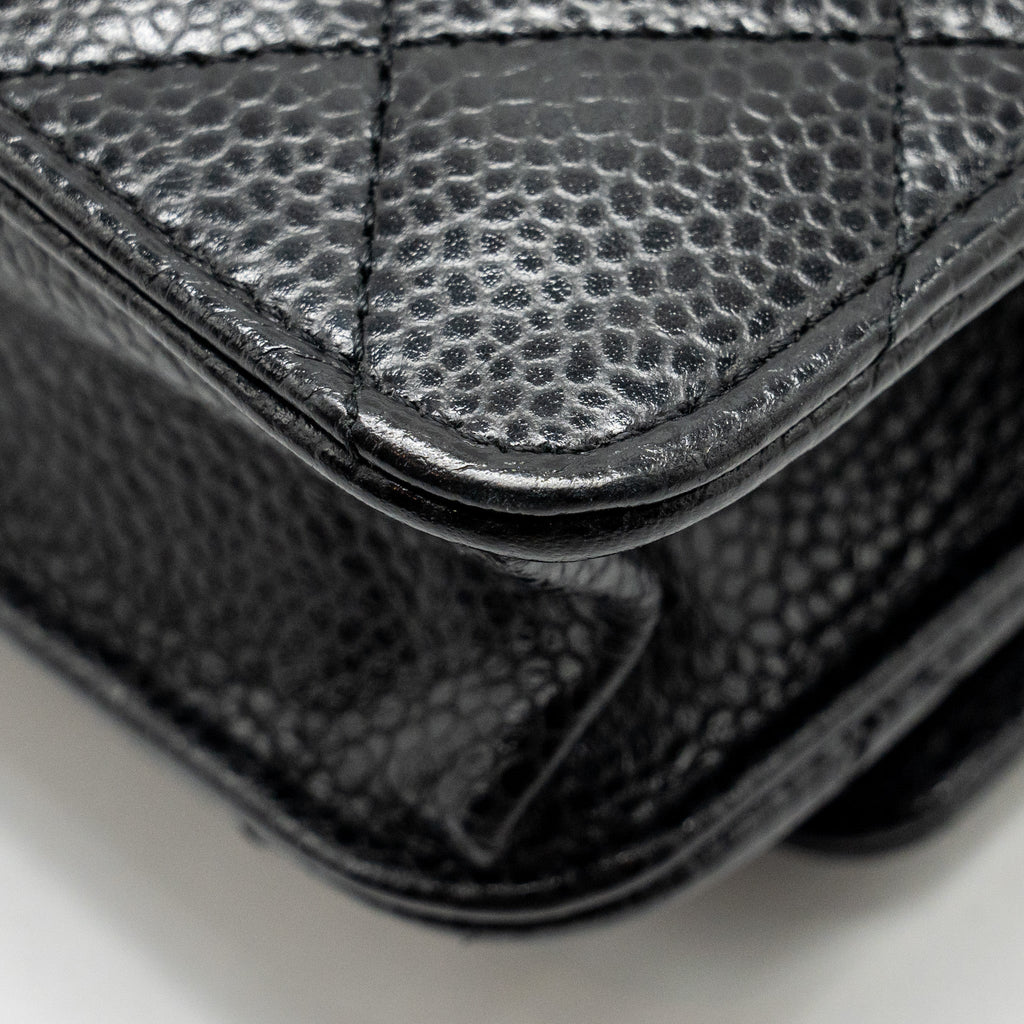CHANEL CLASSIC WALLET ON CHAIN CAVIAR BLACK SHW