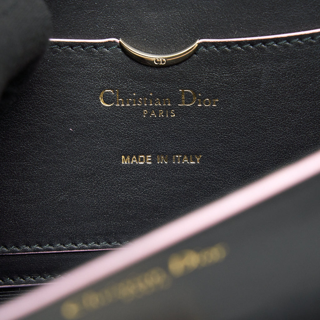 DIOR DIOREVER CLUTCH WITH STRAP PINK AND BLACK LGHW