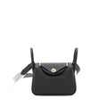HERMES MINI LINDY BLACK GHW