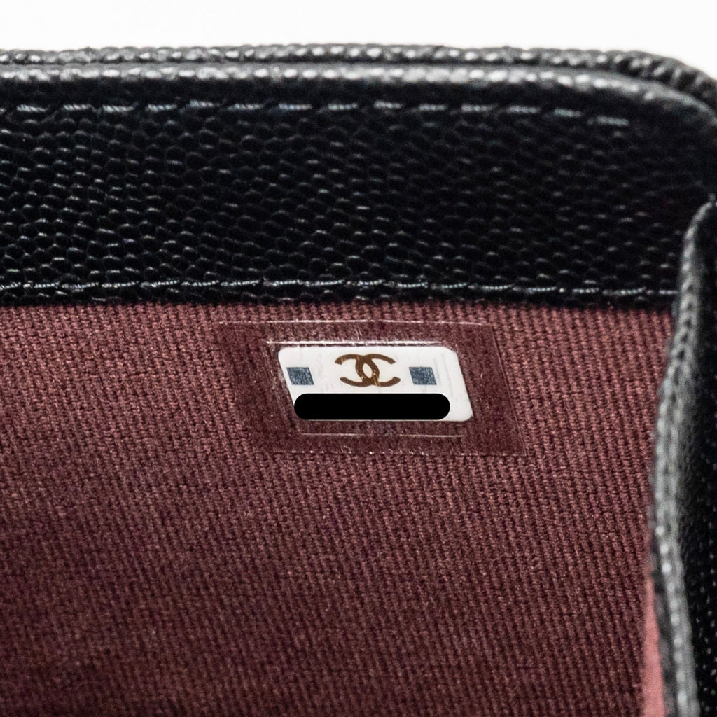 CHANEL 23P MINI CLUTCH WITH CHAIN CAVIAR BLACK LGHW (MICROCHIP)