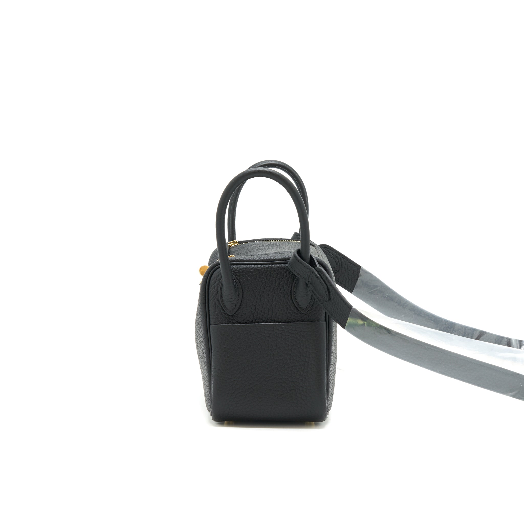 HERMES MINI LINDY BLACK GHW