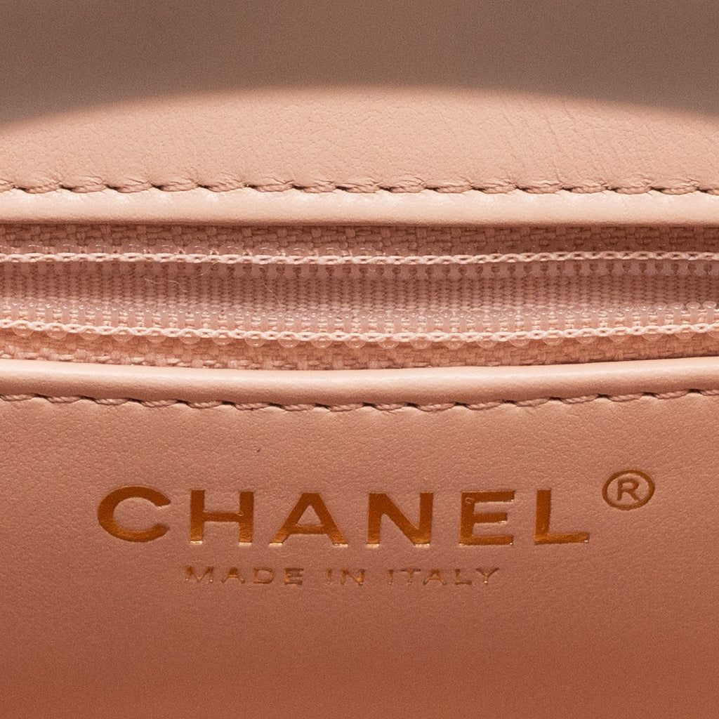 CHANEL 23K MINI SHOPPING BAG CALFSKIN LIGHT PINK GHW(MICROCHIP)