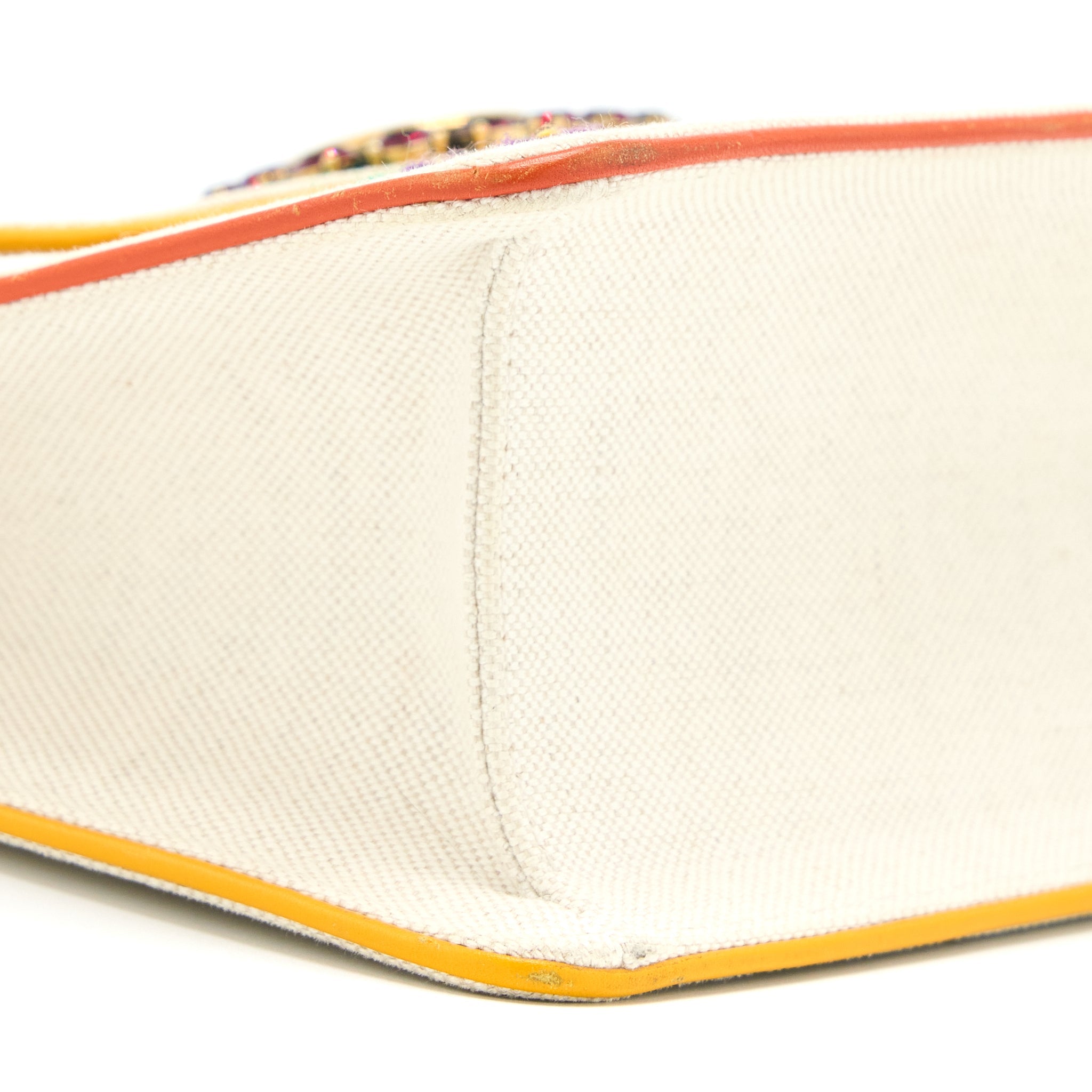 GUCCI CROSSBODY MULTICOLOUR PRINT FABRIC WHITE GHW