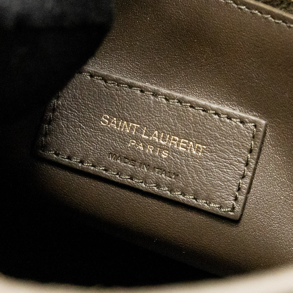 SAINT LAURENT / YSL SMALL LE 5 A 7 SUPPLE BAG CALFSKIN LIGHT MUSK GHW