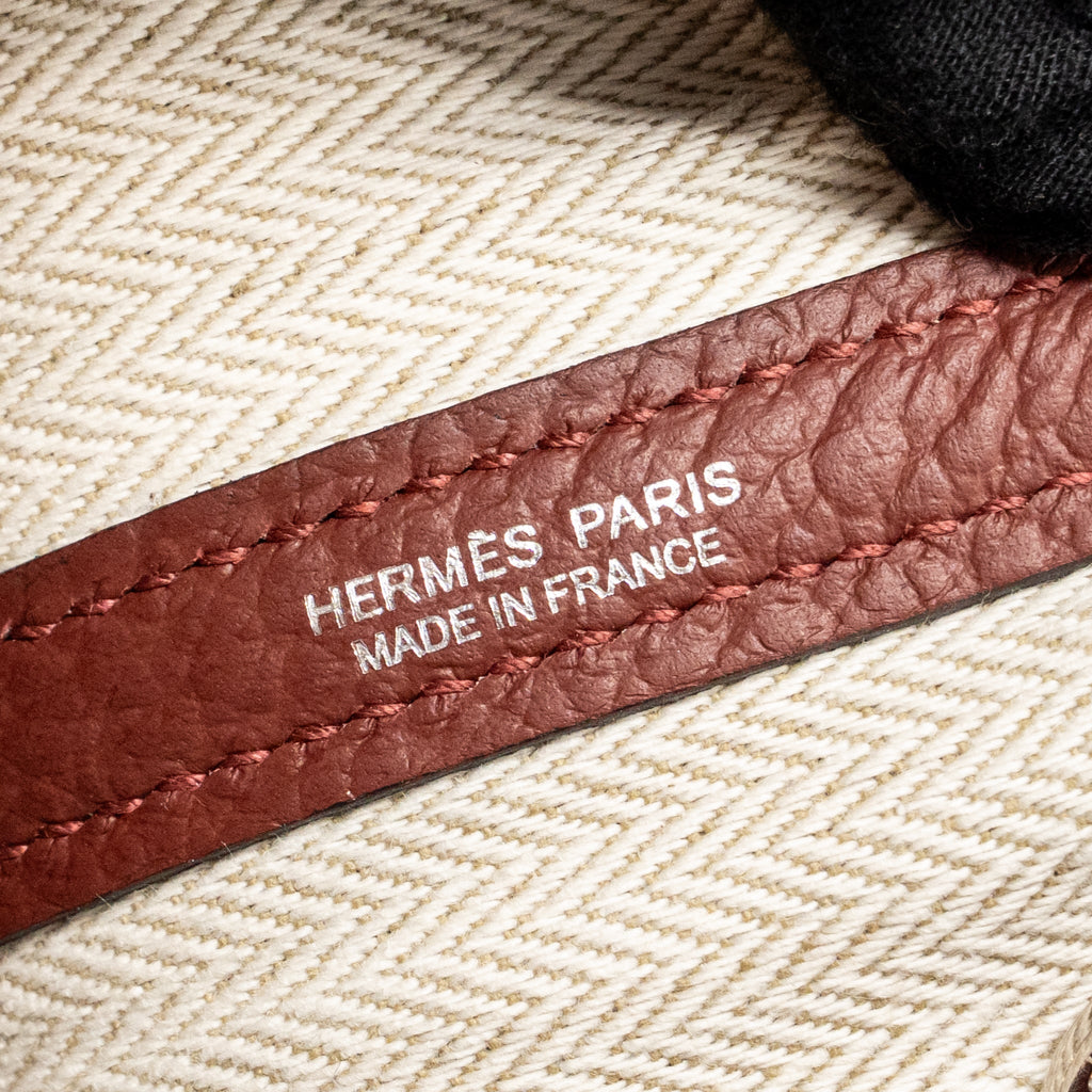 HERMES GARDEN PARTY 30 COUNTRY LEATHER ROUGE H SHW