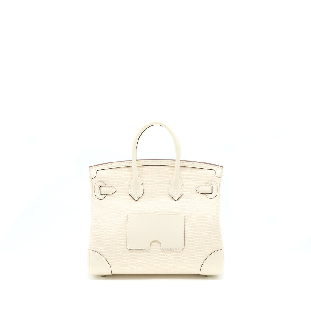 HERMES BIRKIN 25 CARGO CANVAS/SWIFT ECRU/NATA SHW