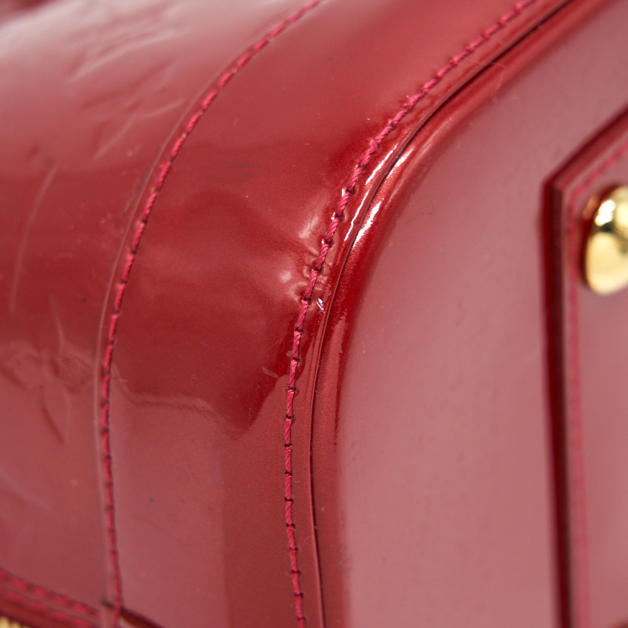 LOUIS VUITTON ALMA GM PATENT LEATHER RED