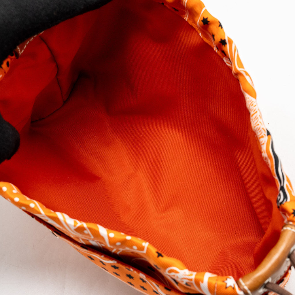 HERMES FOURBI 20 POUCH SILK / NYLON ORANGE SHW