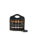 BURBERRY CHECK POCKET BAG CASHMERE/ LEATHER GHW
