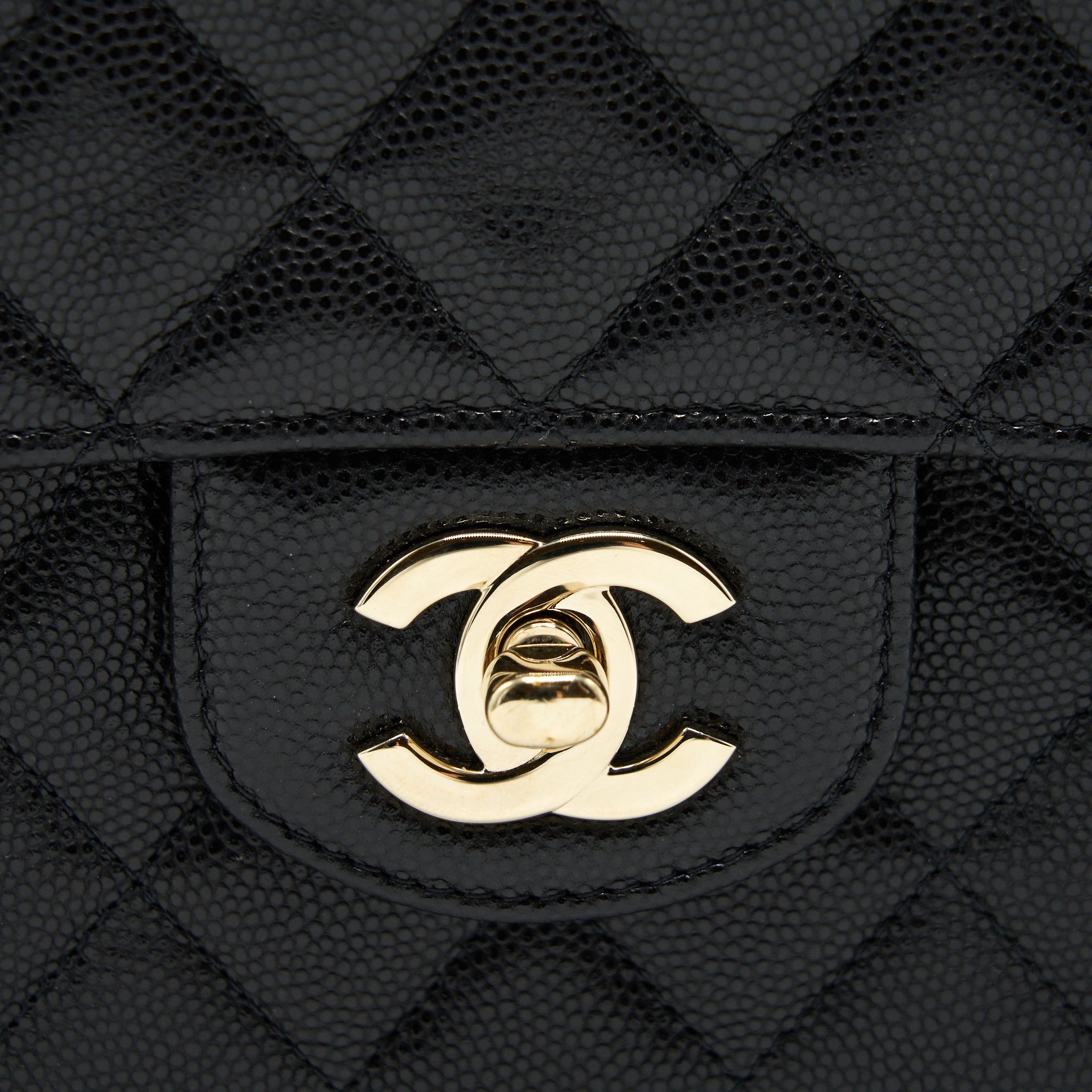 CHANEL FLAP CASE BLACK CAVIAR LGHW