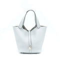 HERMES PICOTIN 22 LOCK BAG CLEMENCE BLUE PALE SHW