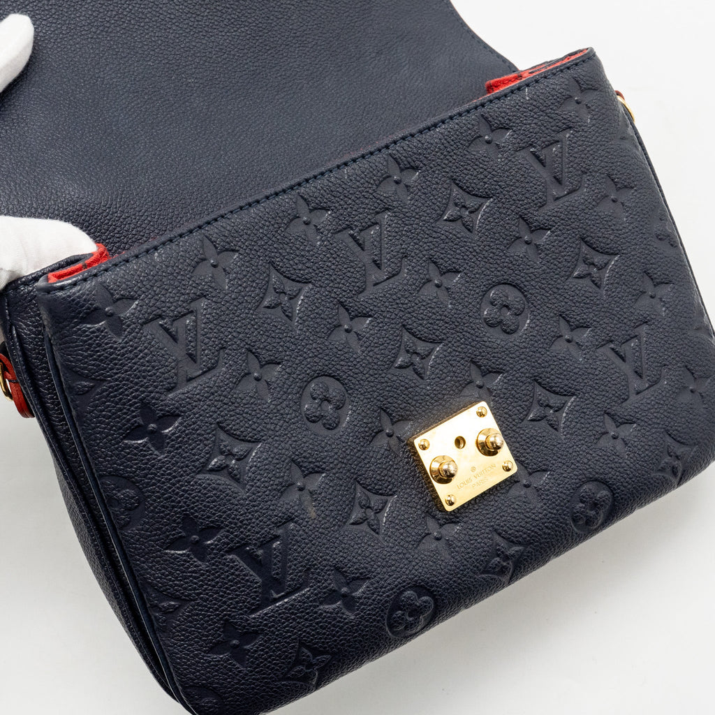 LOUIS VUITTON POCHETTE METIS MONOGRAM EMPREINTE MARINE/ROUGE GHW