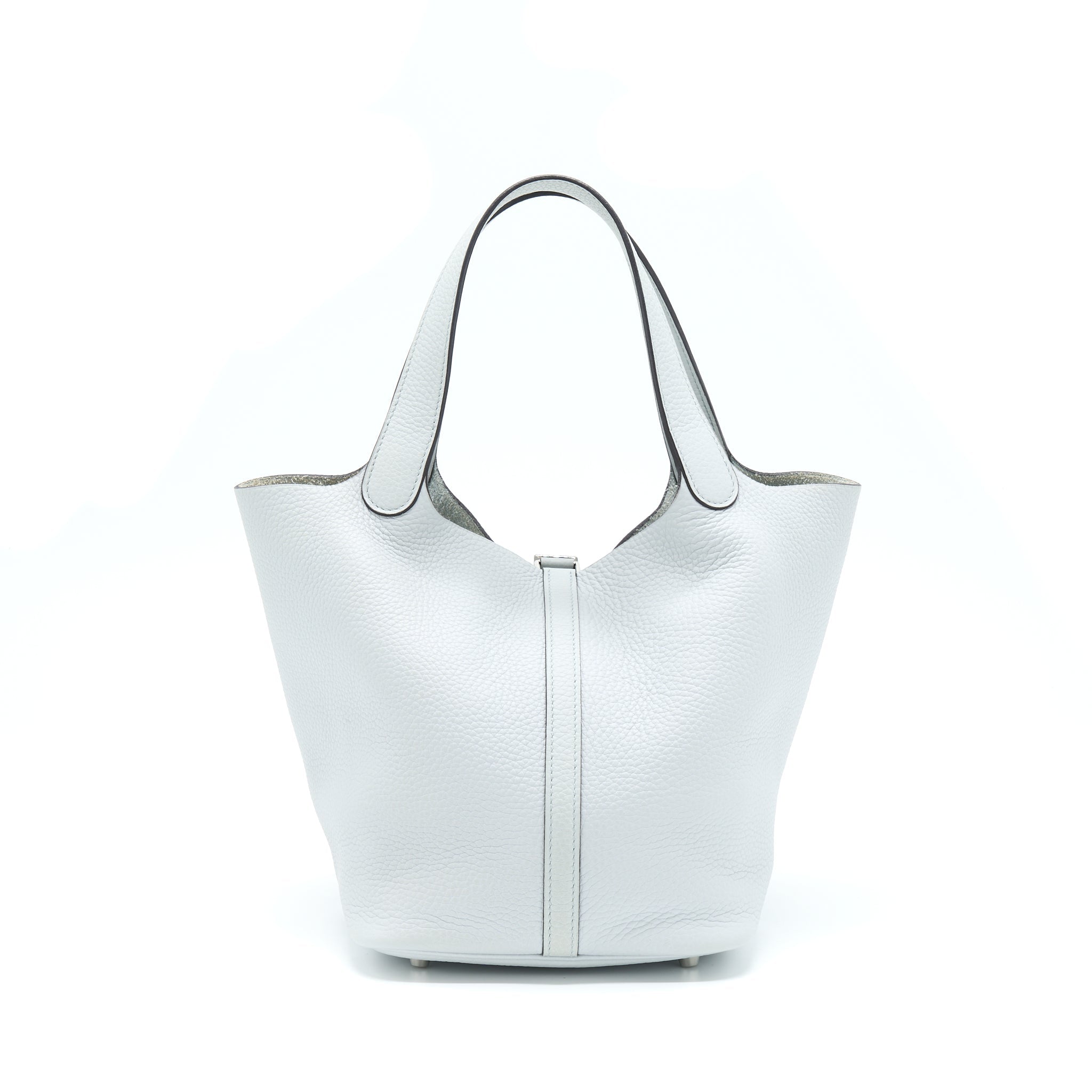 HERMES PICOTIN 22 LOCK BAG CLEMENCE BLUE PALE SHW