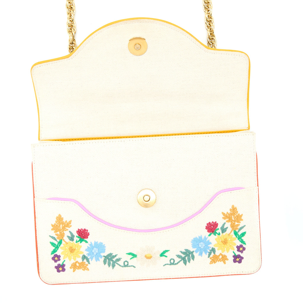 GUCCI CROSSBODY MULTICOLOUR PRINT FABRIC WHITE GHW