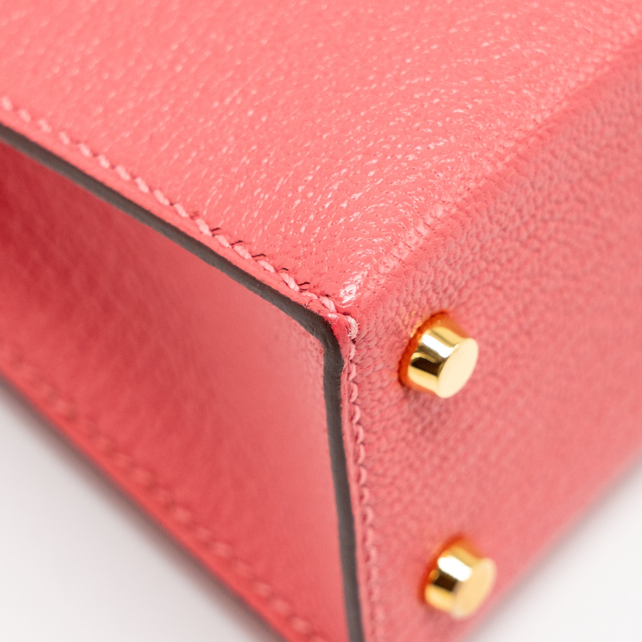 HERMES MINI KELLY II CHÈVRE MYSORE ROSE AZALEE GHW