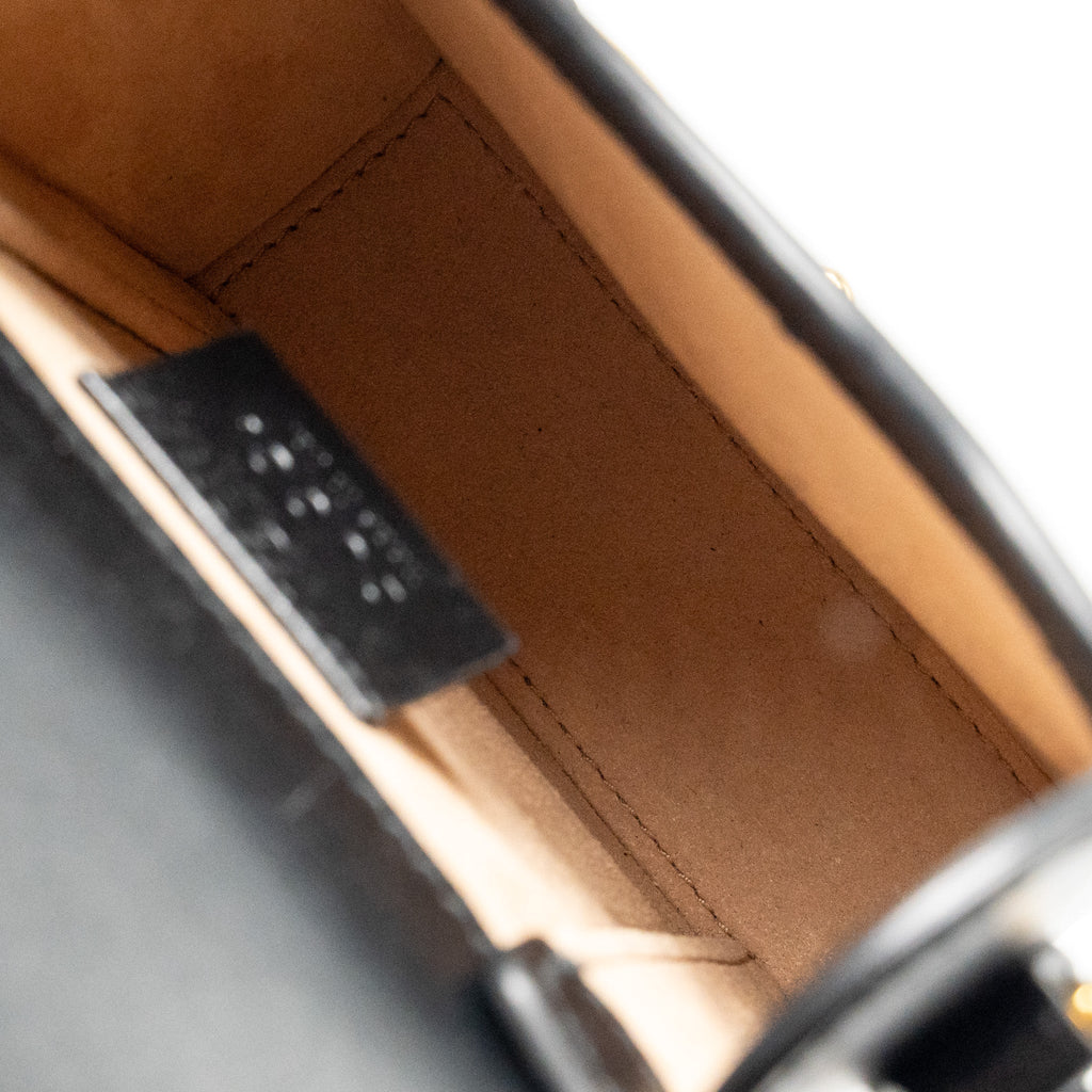GUCCI 1955 HORSEBIT MINI CROSSBODY BAG CALFSKIN BLACK GHW
