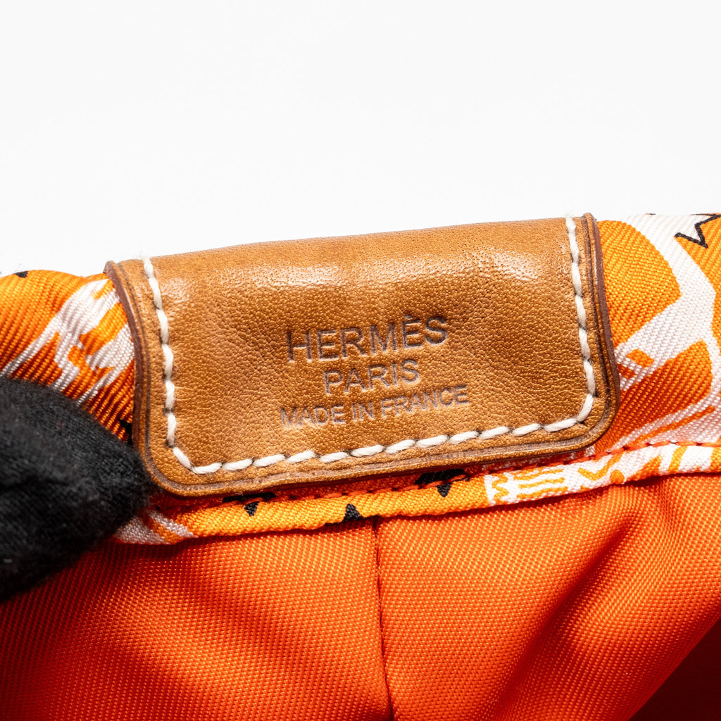 HERMES FOURBI 20 POUCH SILK / NYLON ORANGE SHW