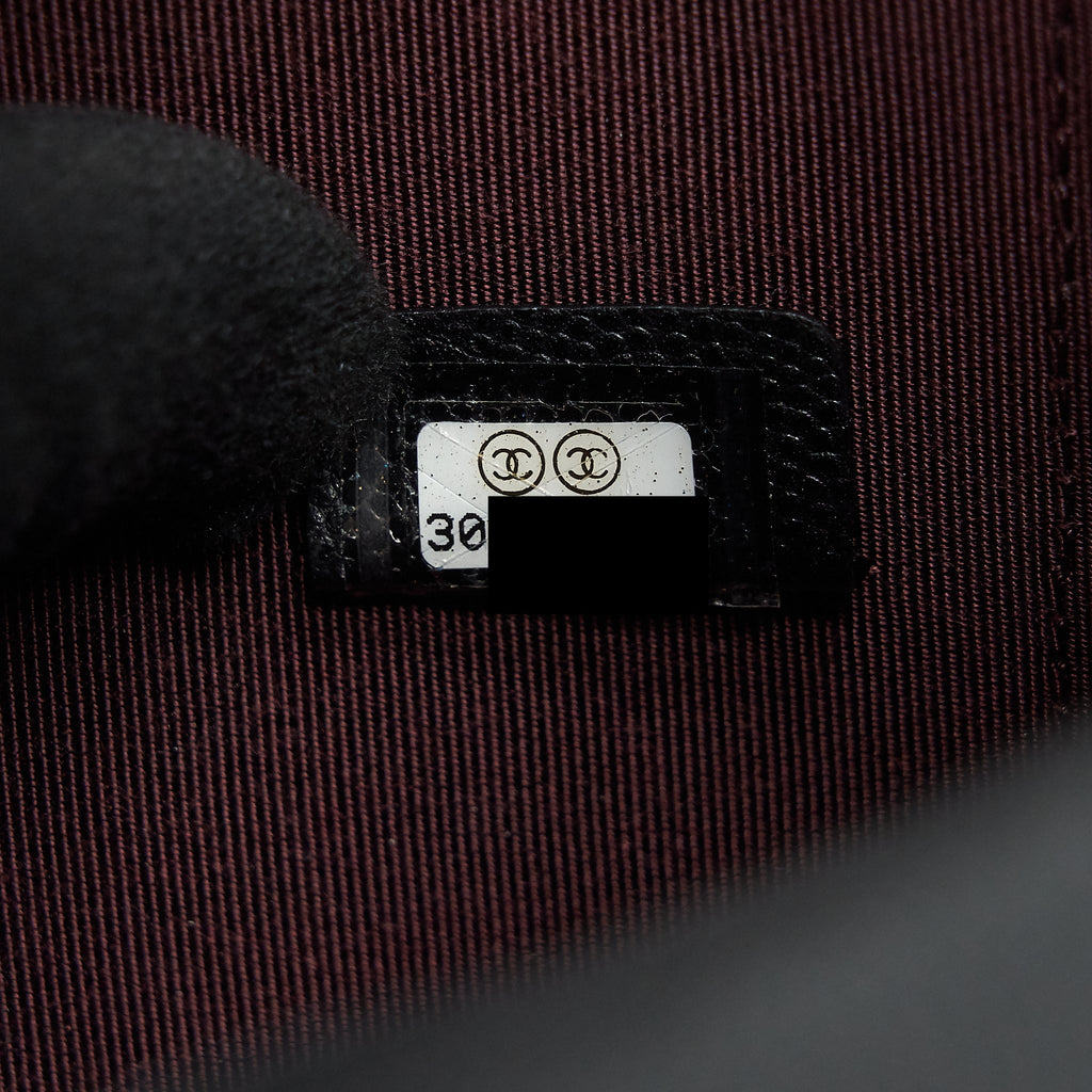 CHANEL FLAP CASE BLACK CAVIAR LGHW