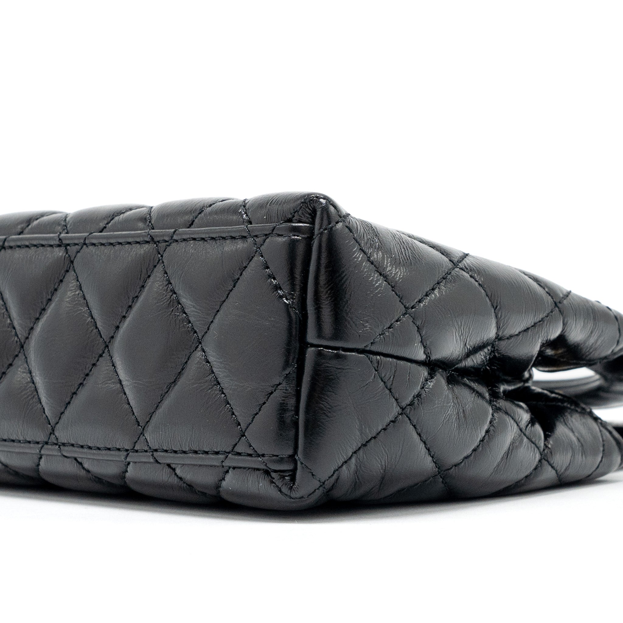 CHANEL MINI KELLY SHOPPING TOTE BAG CALFSKIN GHW (MICROCHIP)