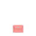 HERMES KELLY POCKET COMPACT WALLET CHEVRE MYSORE ROSE ETE SHW