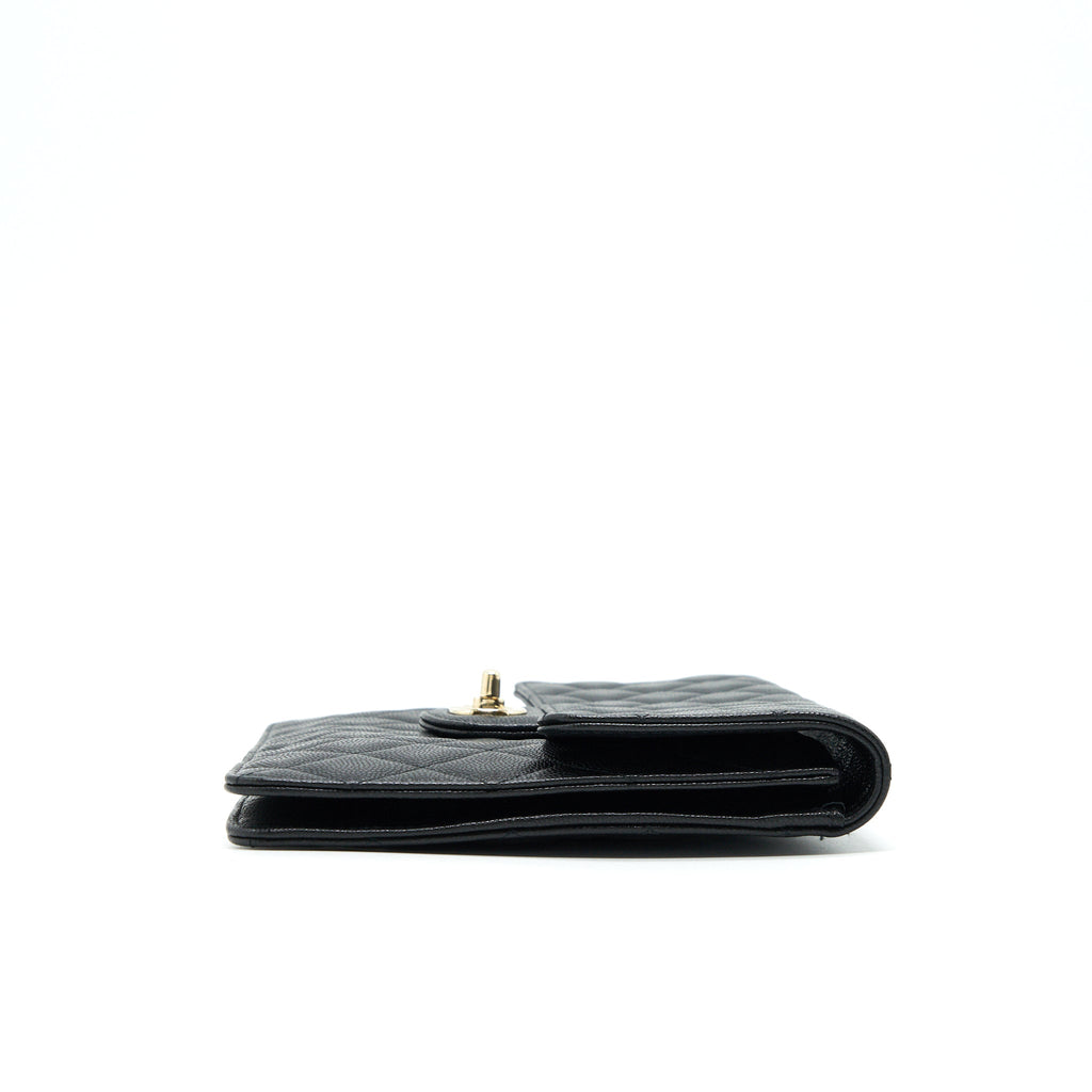 CHANEL FLAP CASE BLACK CAVIAR LGHW