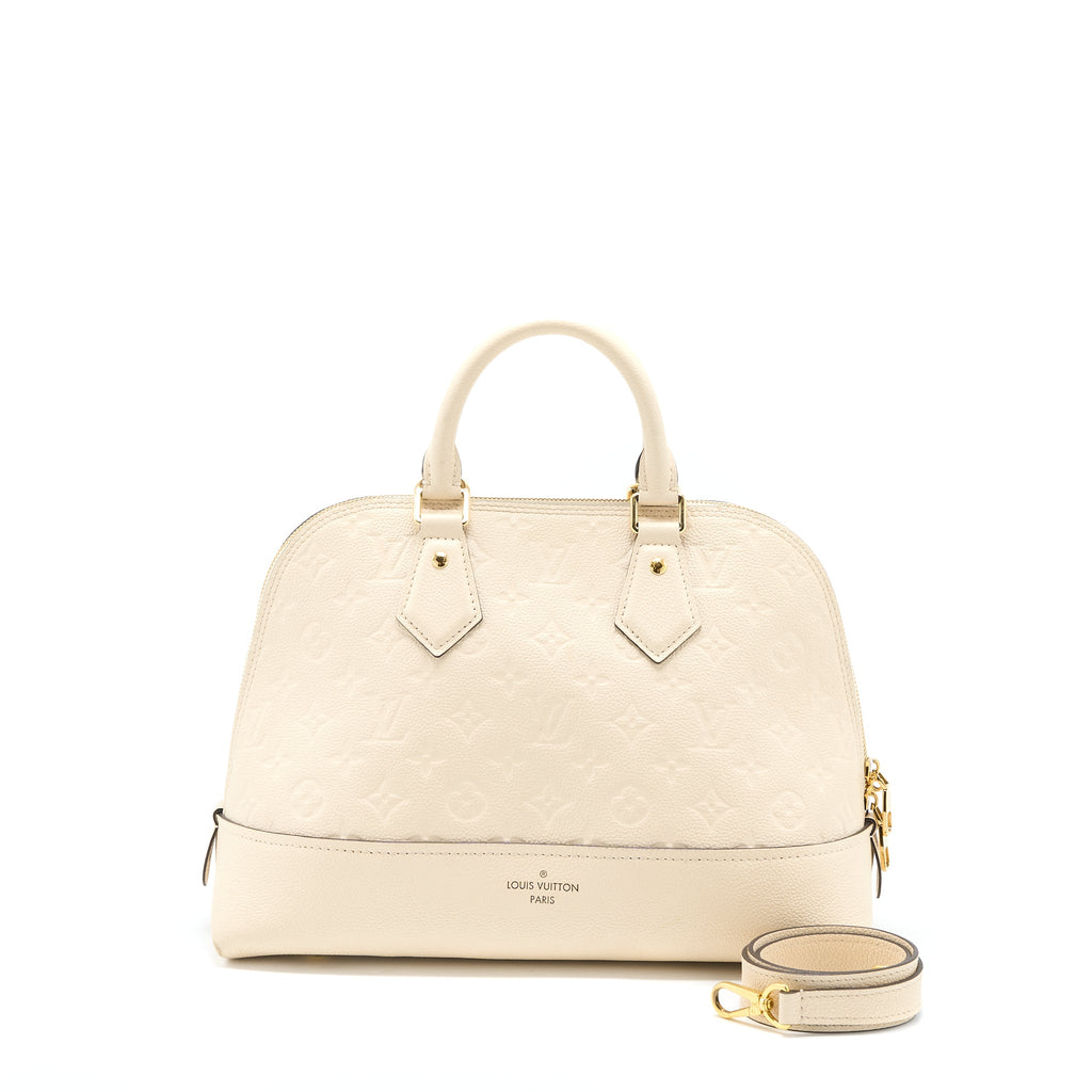 LOUIS VUITTON NEO ALMA PM MONOGRAM EMPREINTE WHITE GHW