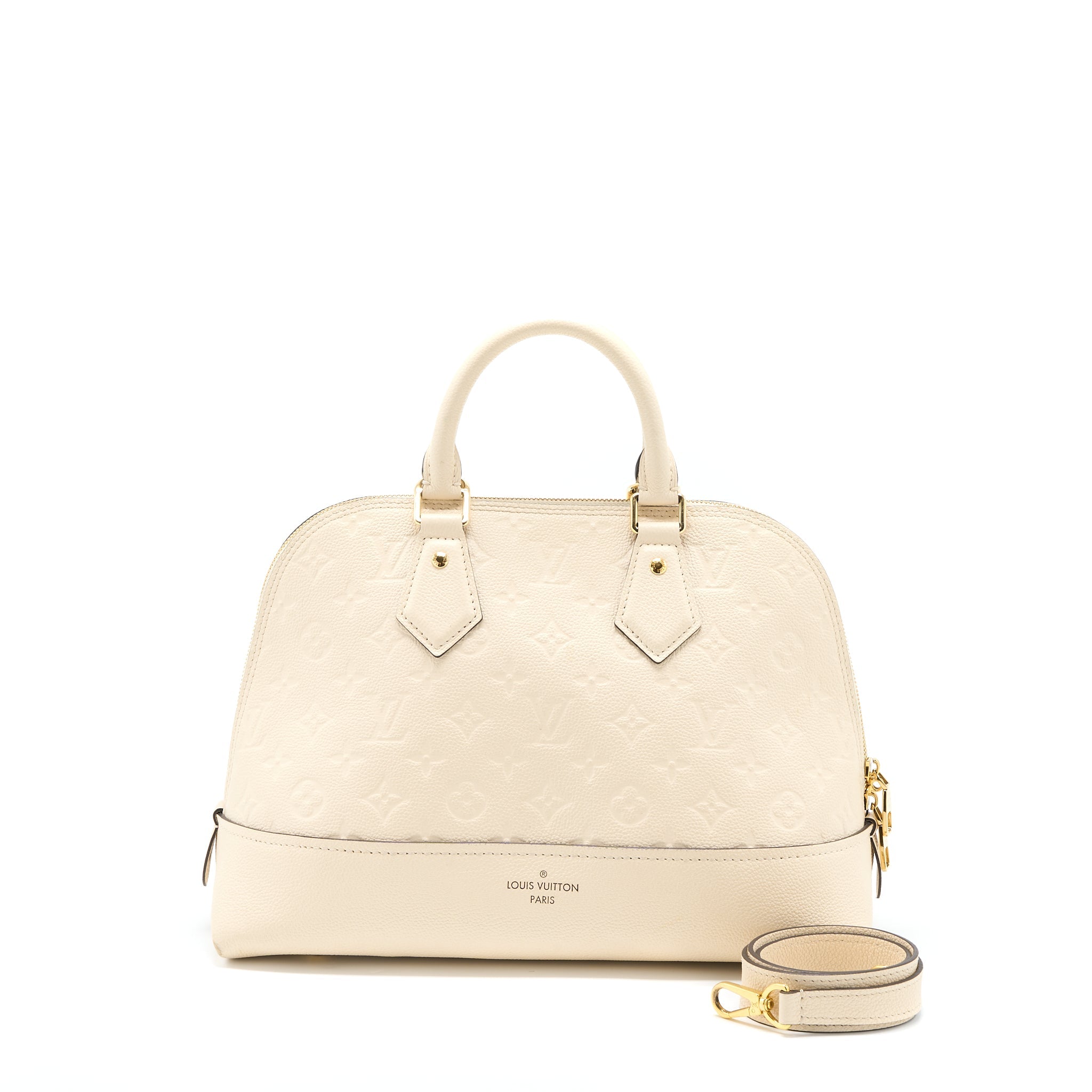 LOUIS VUITTON NEO ALMA PM MONOGRAM EMPREINTE WHITE GHW
