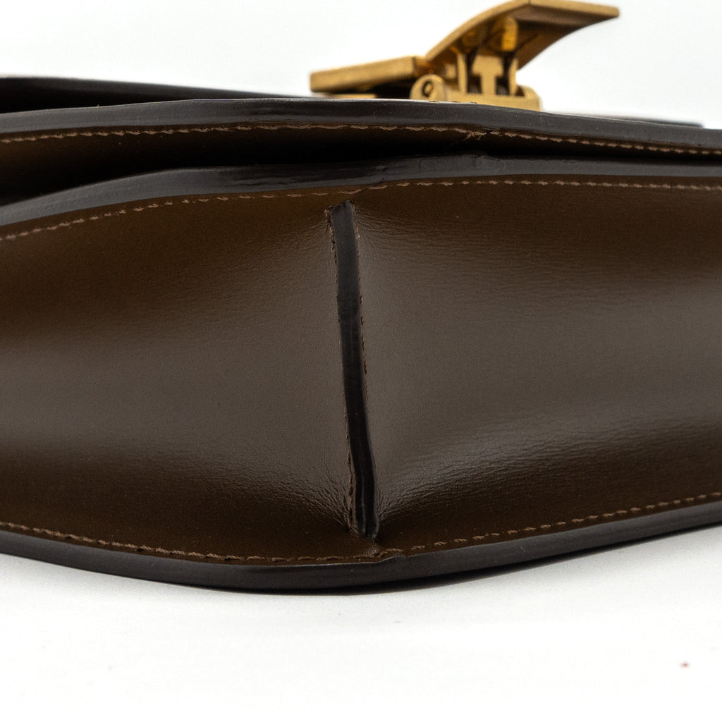 CELINE TEEN BOX CALFSKIN CAMEL GHW