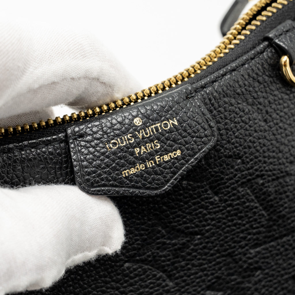 LOUIS VUITTON EASY POUCH ON STRAP EMPREINTE MONOGRAM BLACK GHW