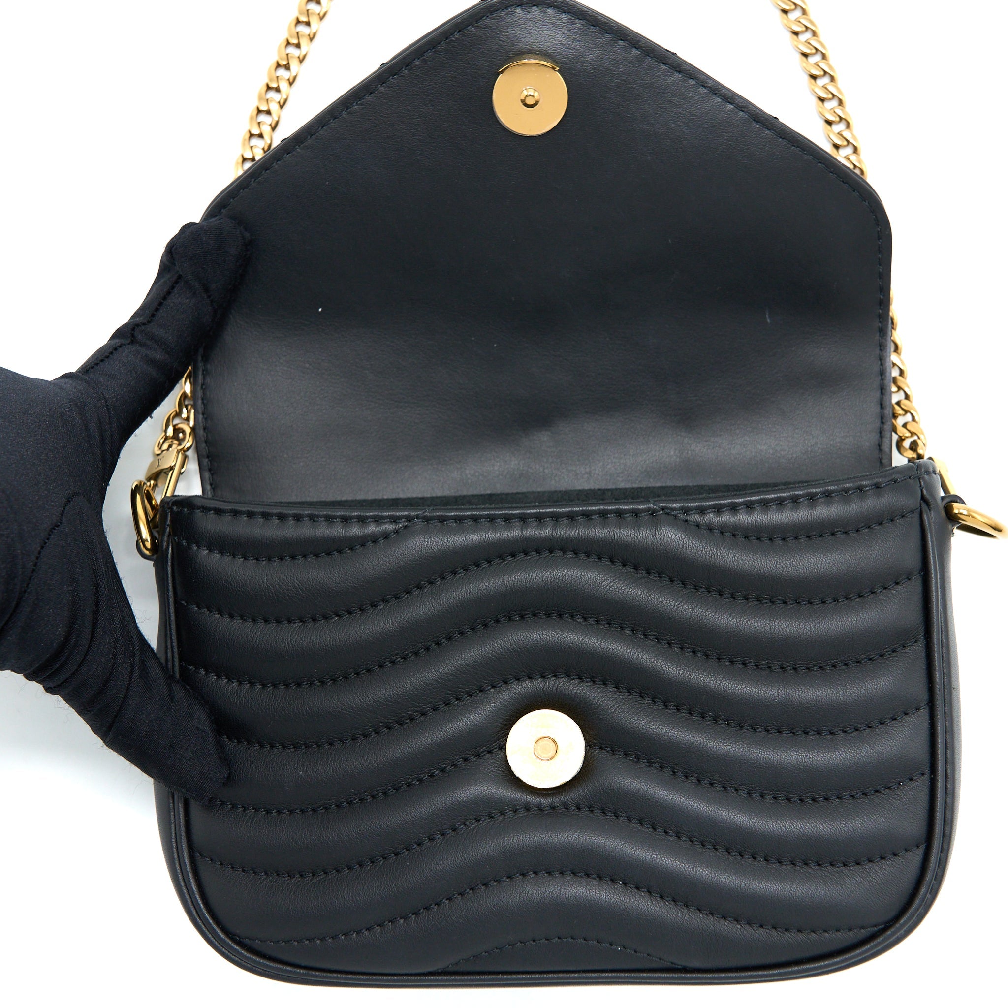 LOUIS VUITTON NEW WAVE MULTI-POCHETTE CALFSKIN BLACK GHW