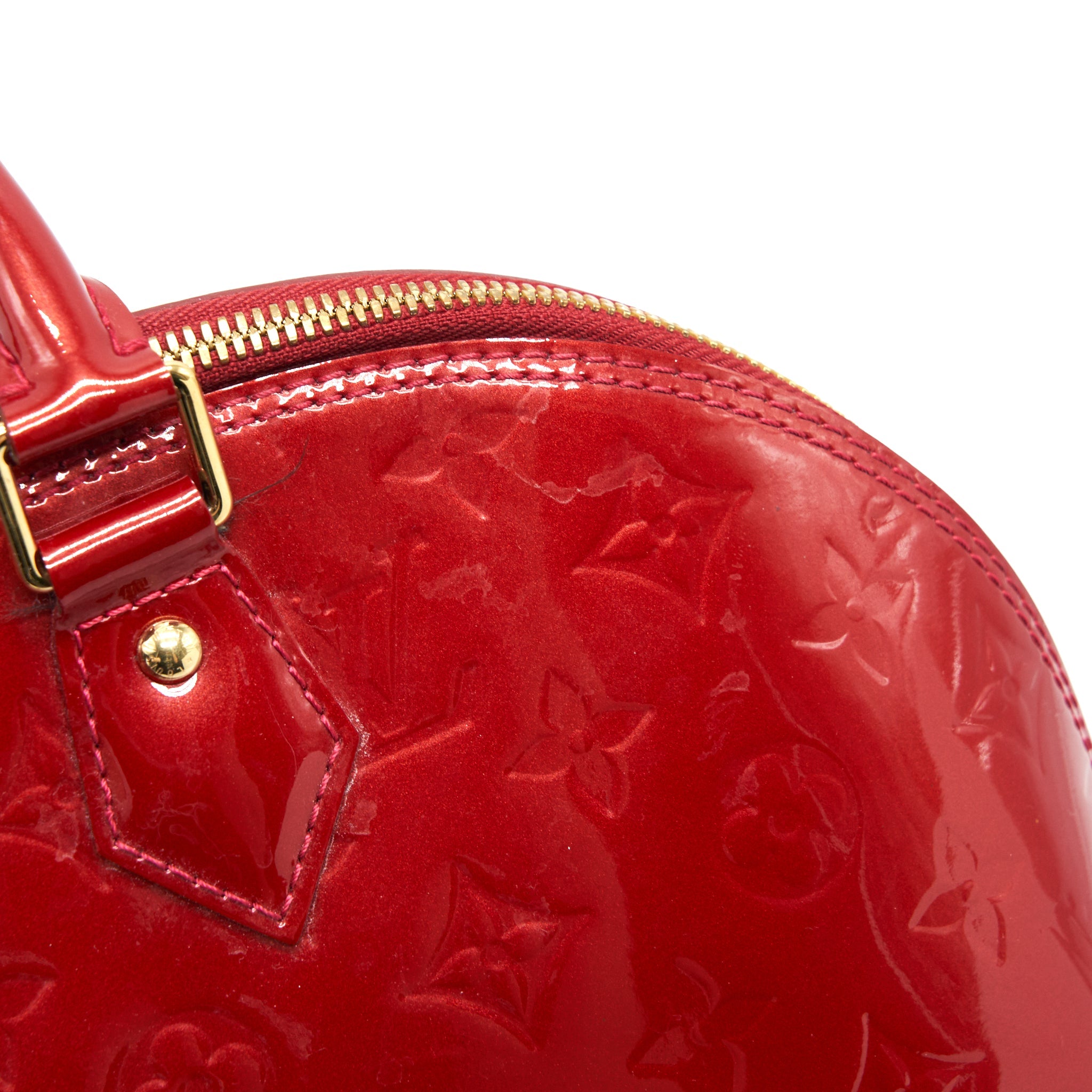 LOUIS VUITTON ALMA GM PATENT LEATHER RED