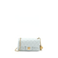 CHANEL 23C PEARL CRUSH MINI RECTANGULAR LAMBSKIN LIGHT GREY BRUSHED GHW (MICROCHIP)