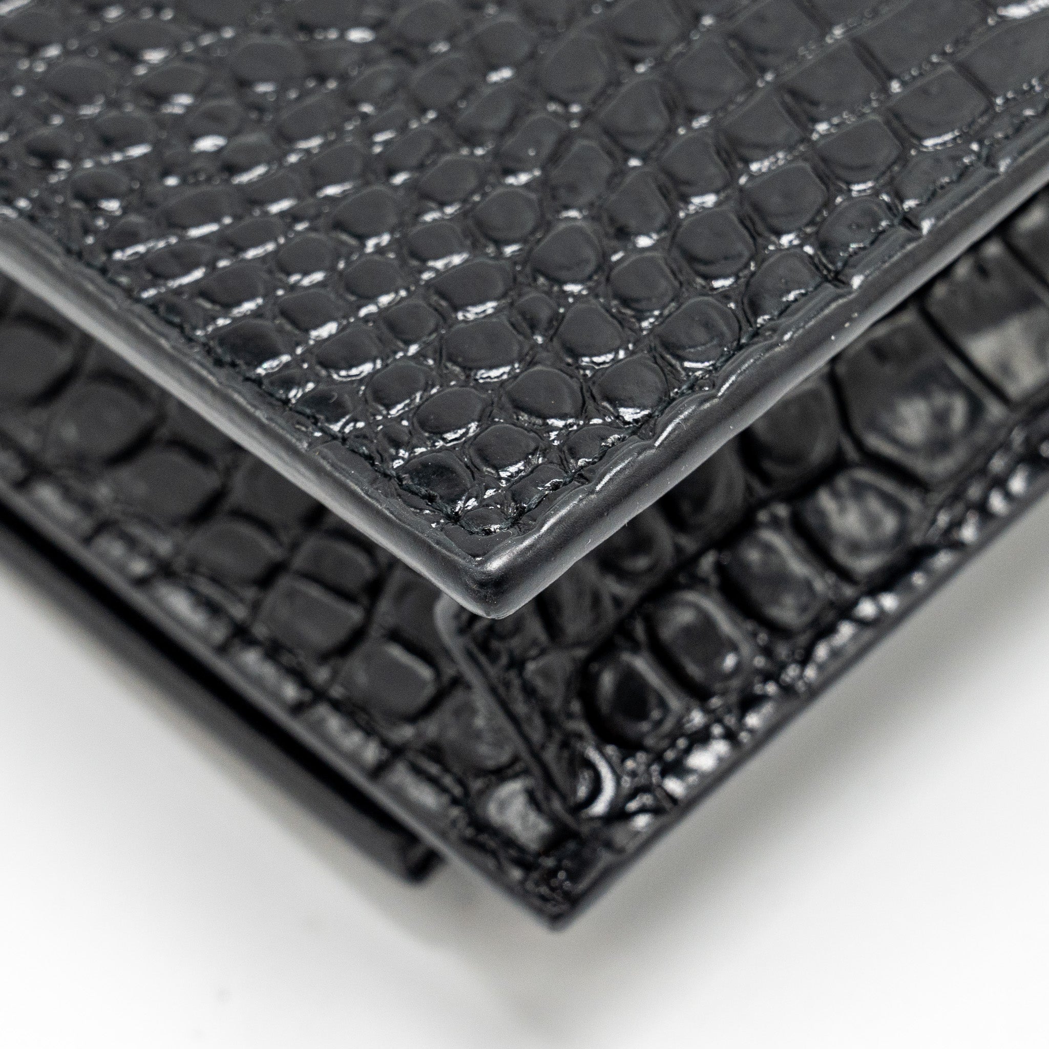 SAINT LAURENT/YSL KATE TASSEL CROC-EMBOSSED CALFSKIN BLACK GHW
