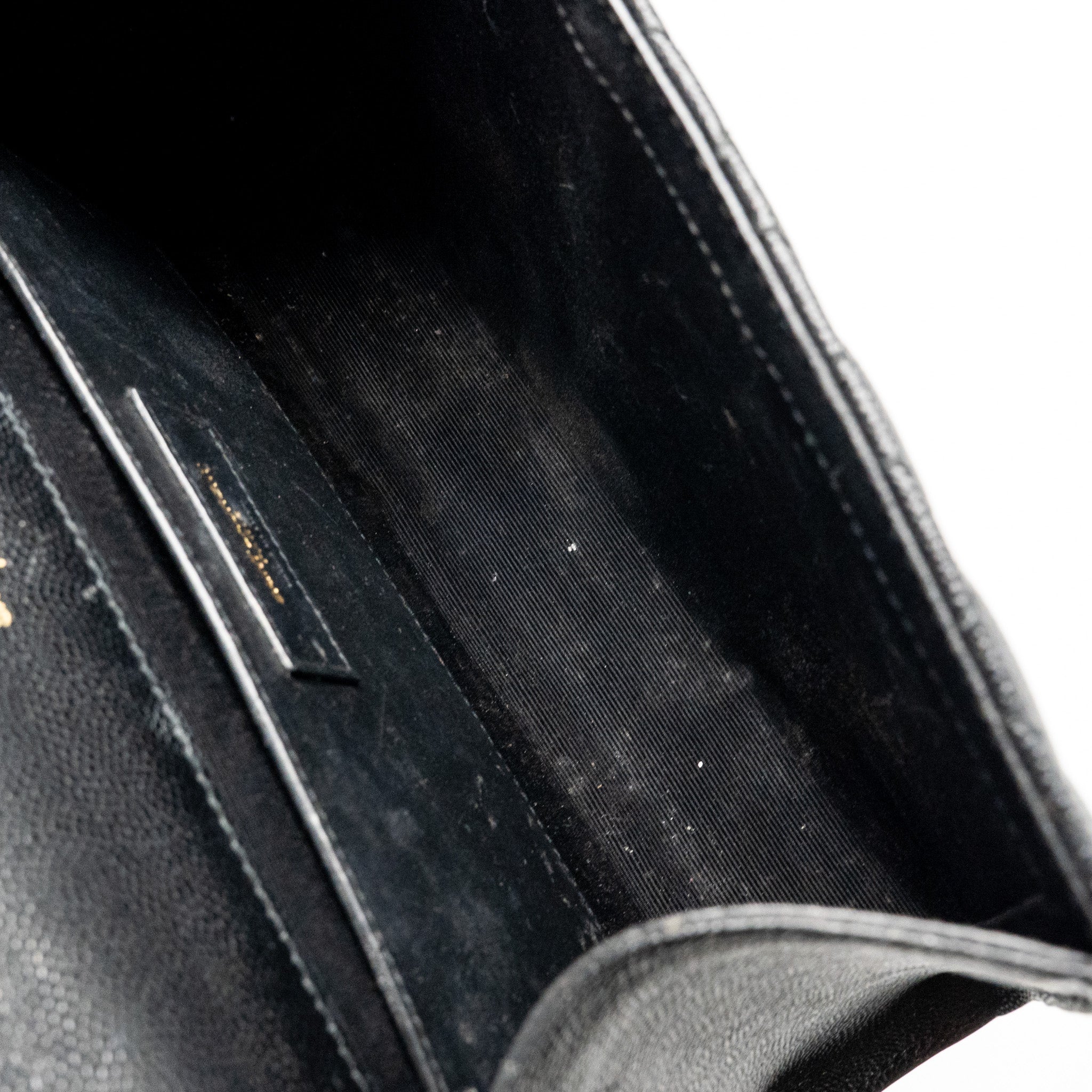 SAINT LAURENT/YSL MEDIUM ENVELOPE BAG CALFSKIN BLACK GHW
