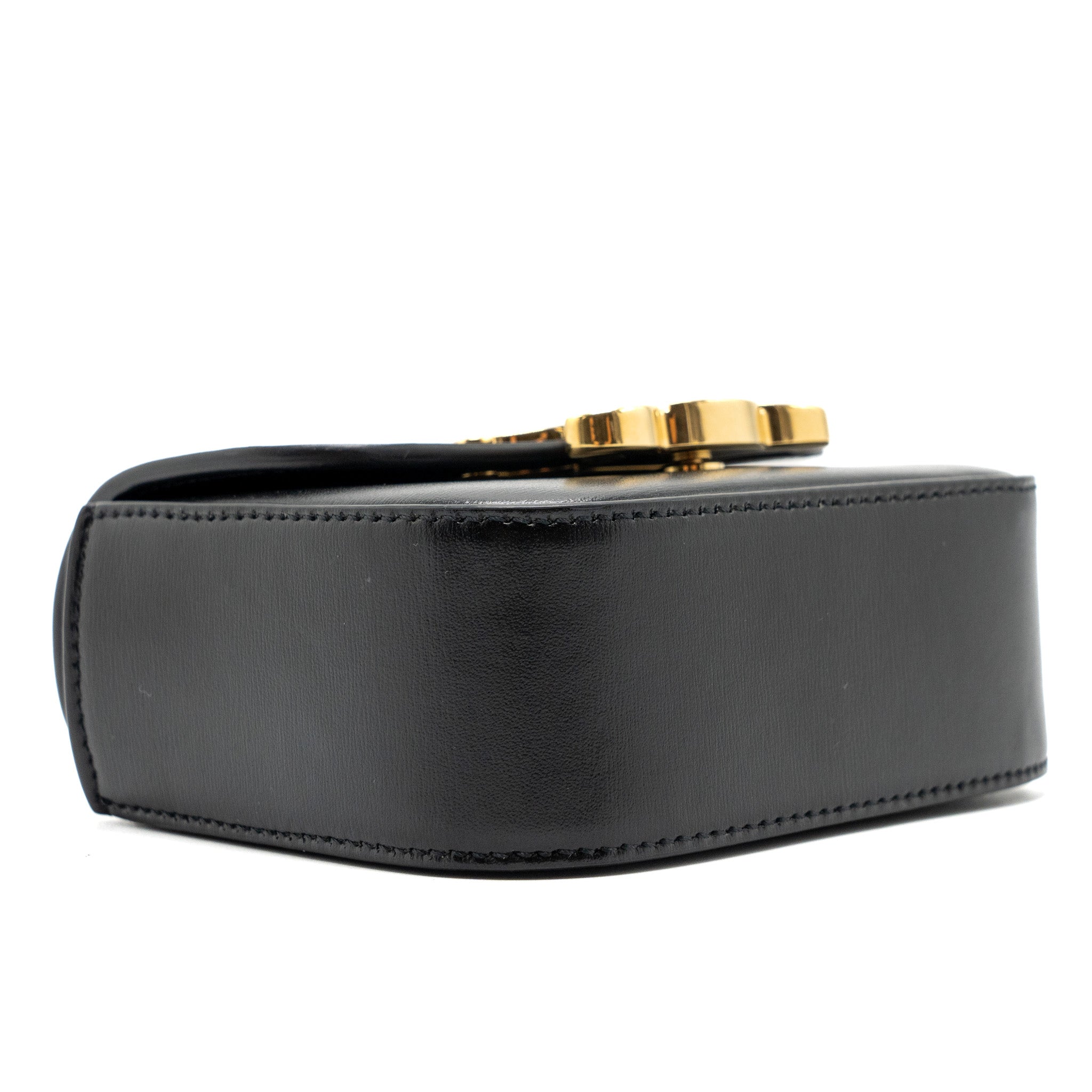 CELINE MINI CLAUDE SHINY CALFSKIN BLACK GHW