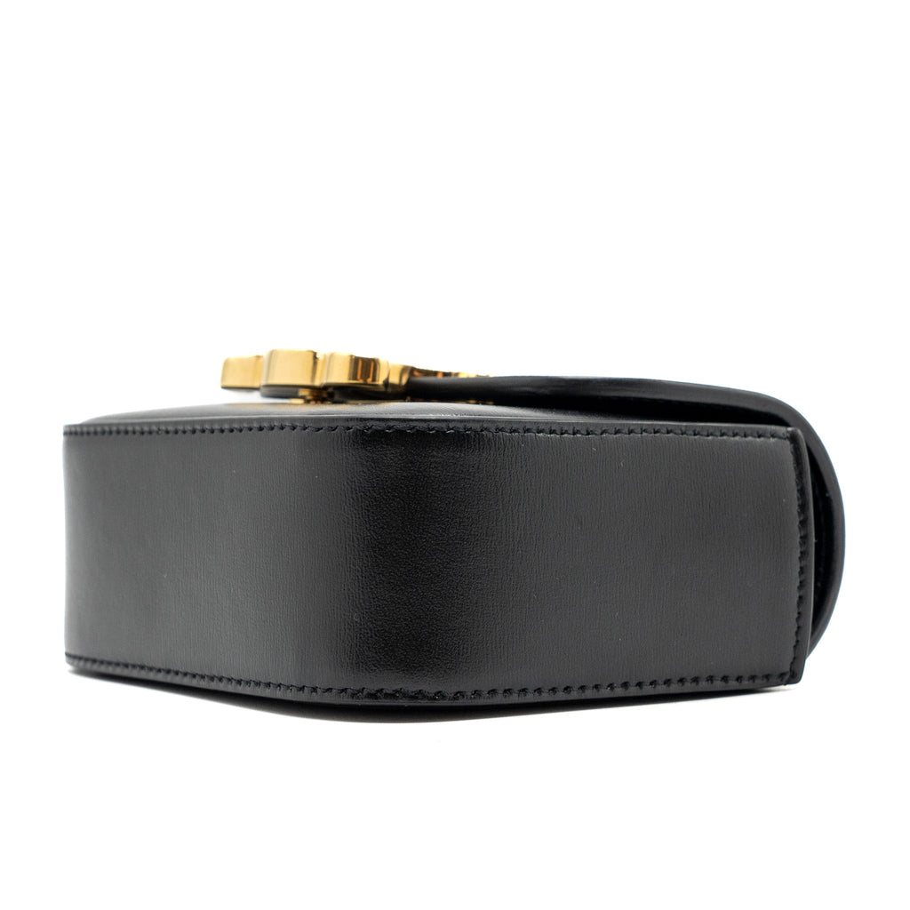 CELINE MINI CLAUDE SHINY CALFSKIN BLACK GHW