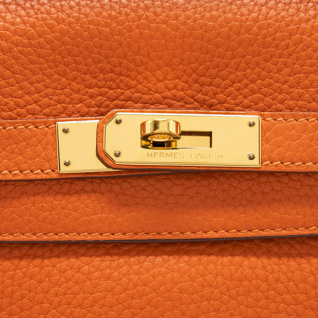 HERMES KELLY 35 CLEMENCE ORANGE GHW