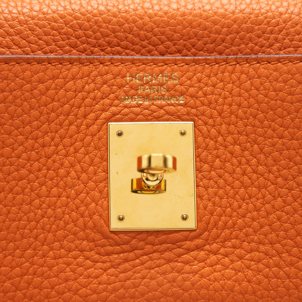 HERMES KELLY 35 CLEMENCE ORANGE GHW