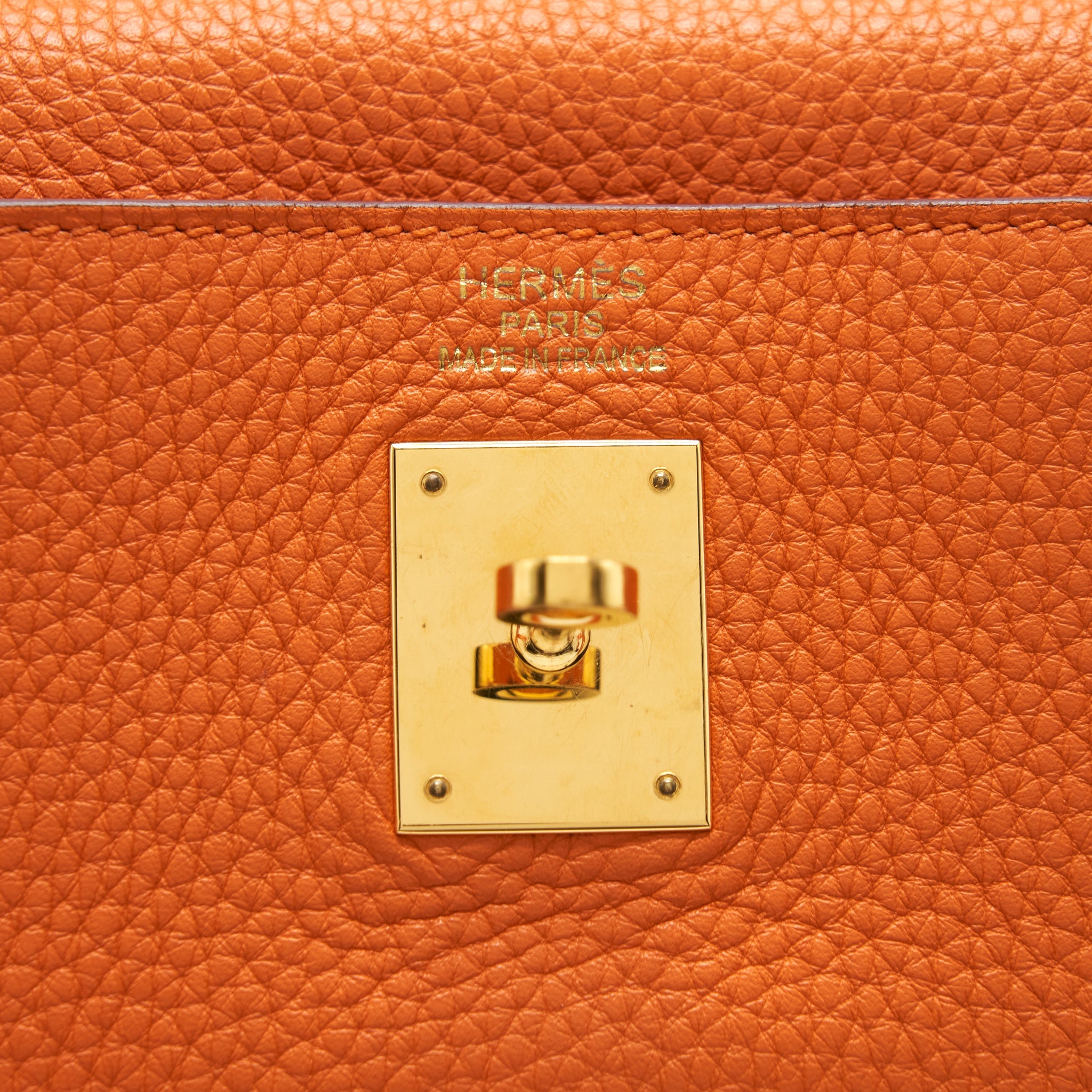 HERMES KELLY 35 CLEMENCE ORANGE GHW